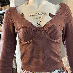 Victoria's Secret Dusty Rose Long Sleeve Top